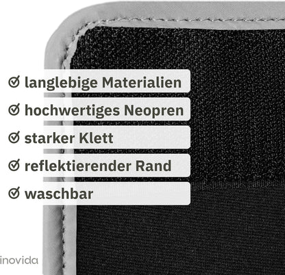 Bicycle Frame Protector with Reflectors: 2 x Frame Protection Bicycle in 18 x 12.5 cm with Velcro Made of Neoprene - Frame Protection Film Bicycle - Frame Protection Bicycle Carrier Accessories -